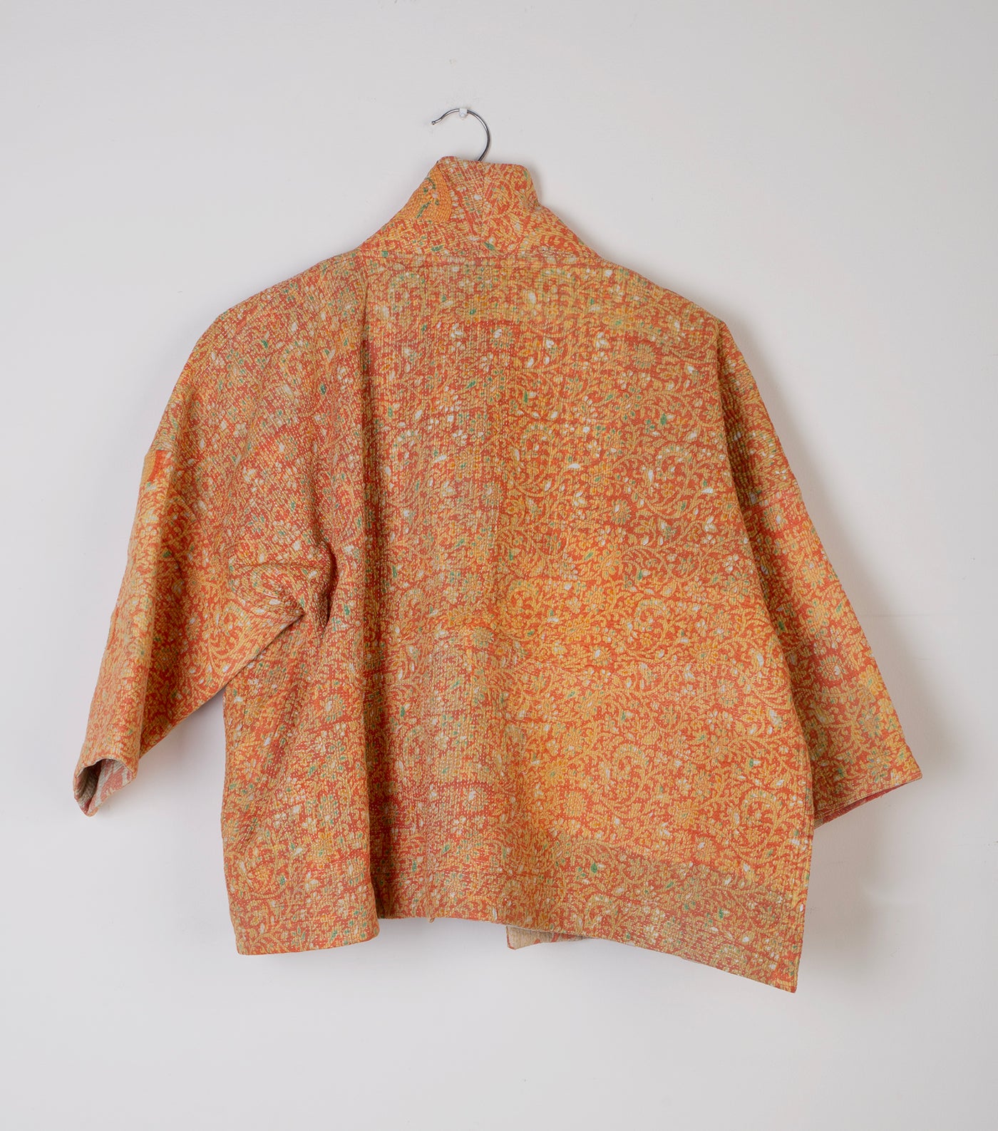 Orange Vintage Cotton Kantha Jacket
