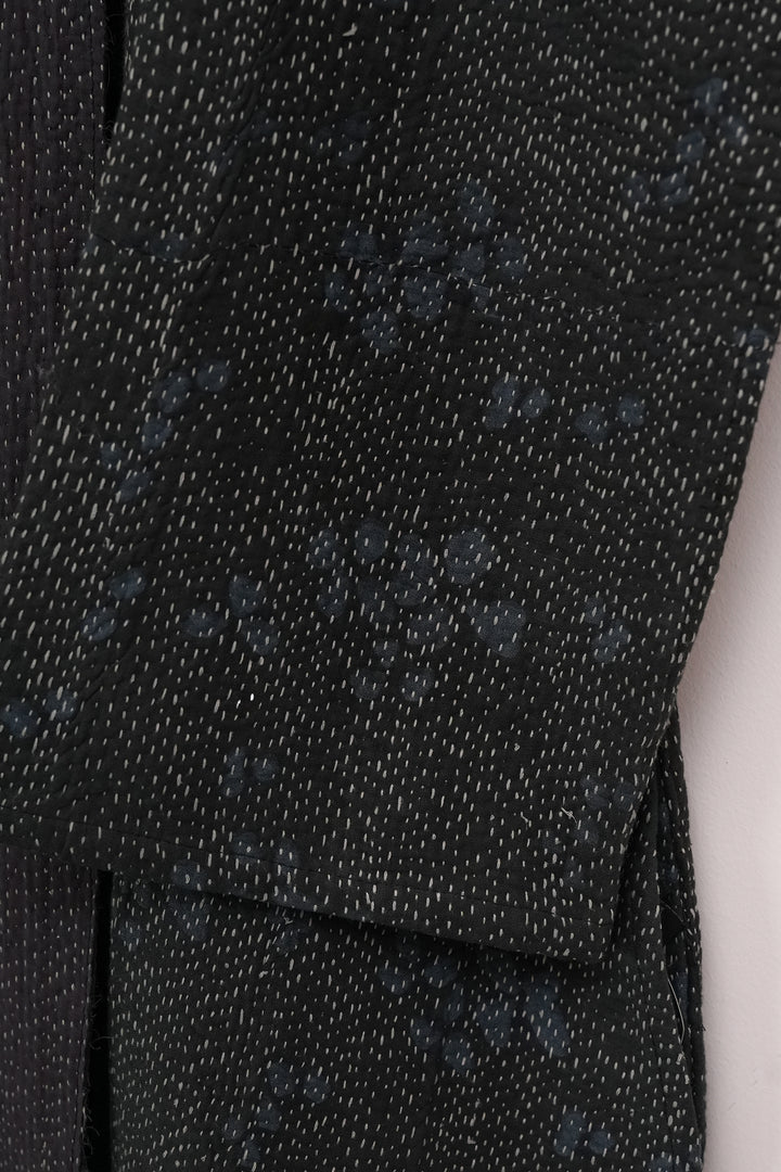 Black Vintage Cotton Kantha Jacket