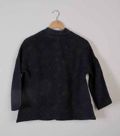 Black Vintage Cotton Kantha Jacket