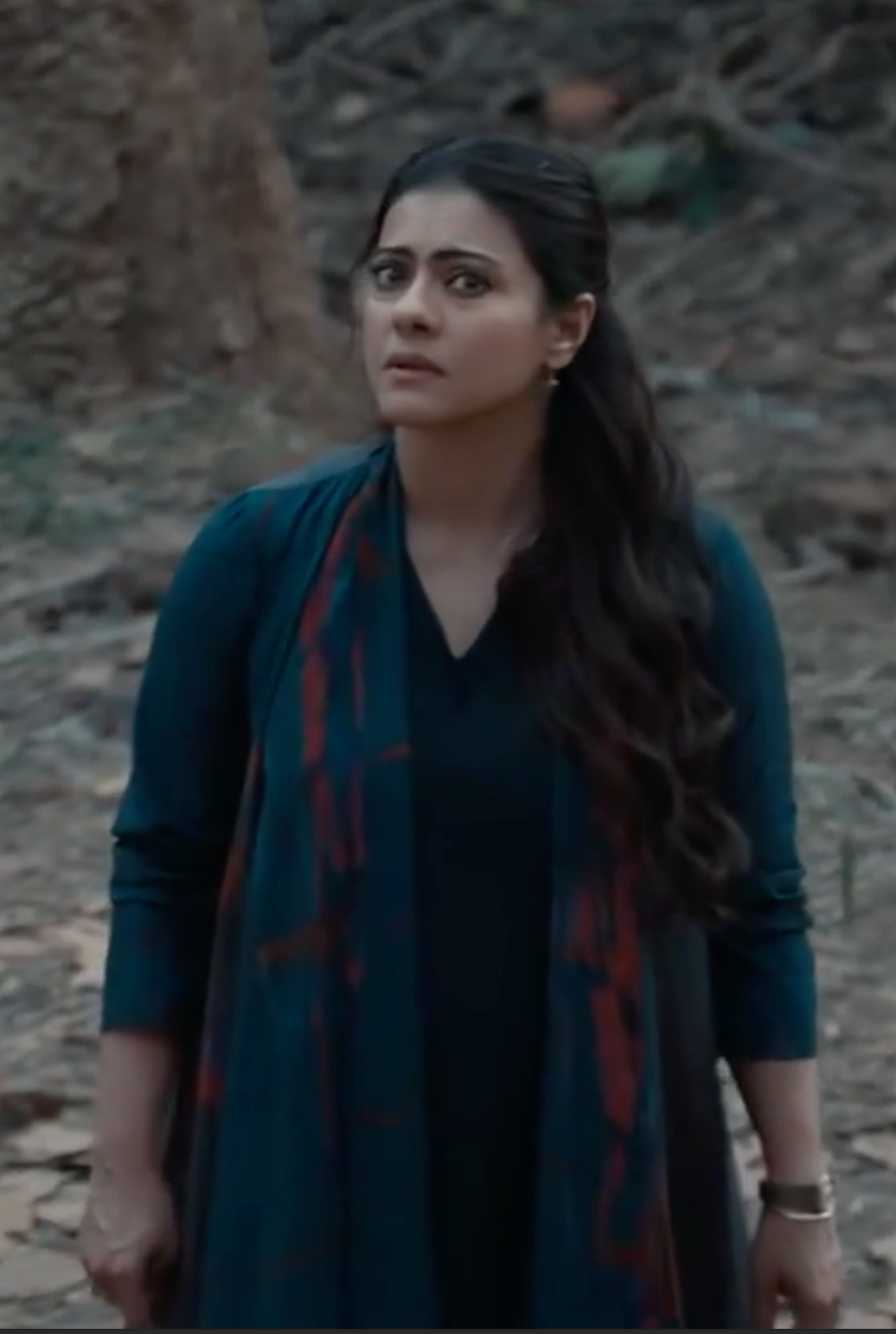 Kajol In Blue Hand Dyed Shibori Silk Cape with Slip – Tulsi Online
