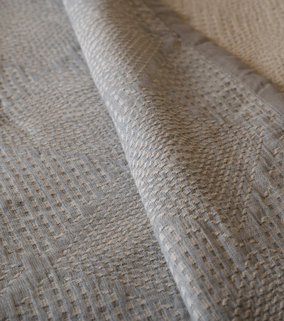 Grey Handwoven Cotton Bedcover