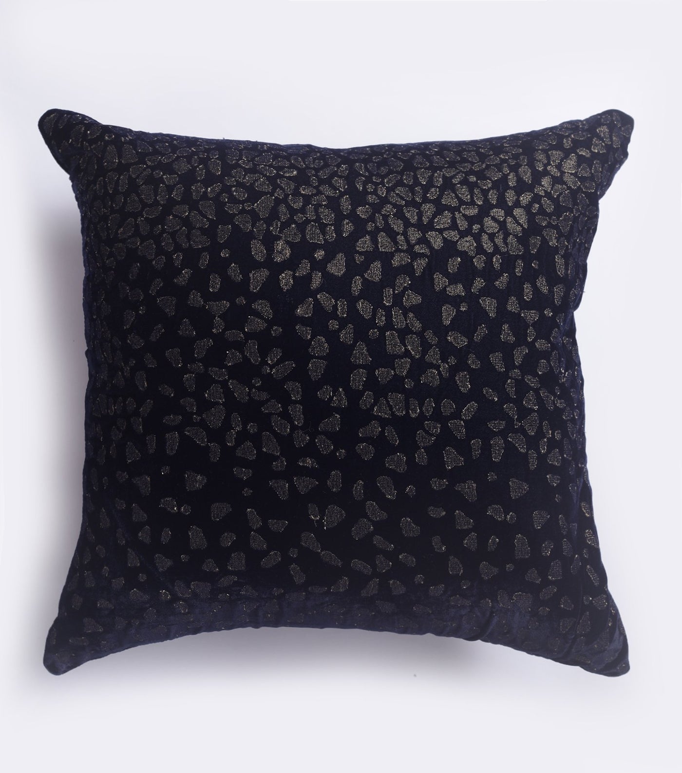 Enchanting Leapard Navy Velvet Cushion Cover