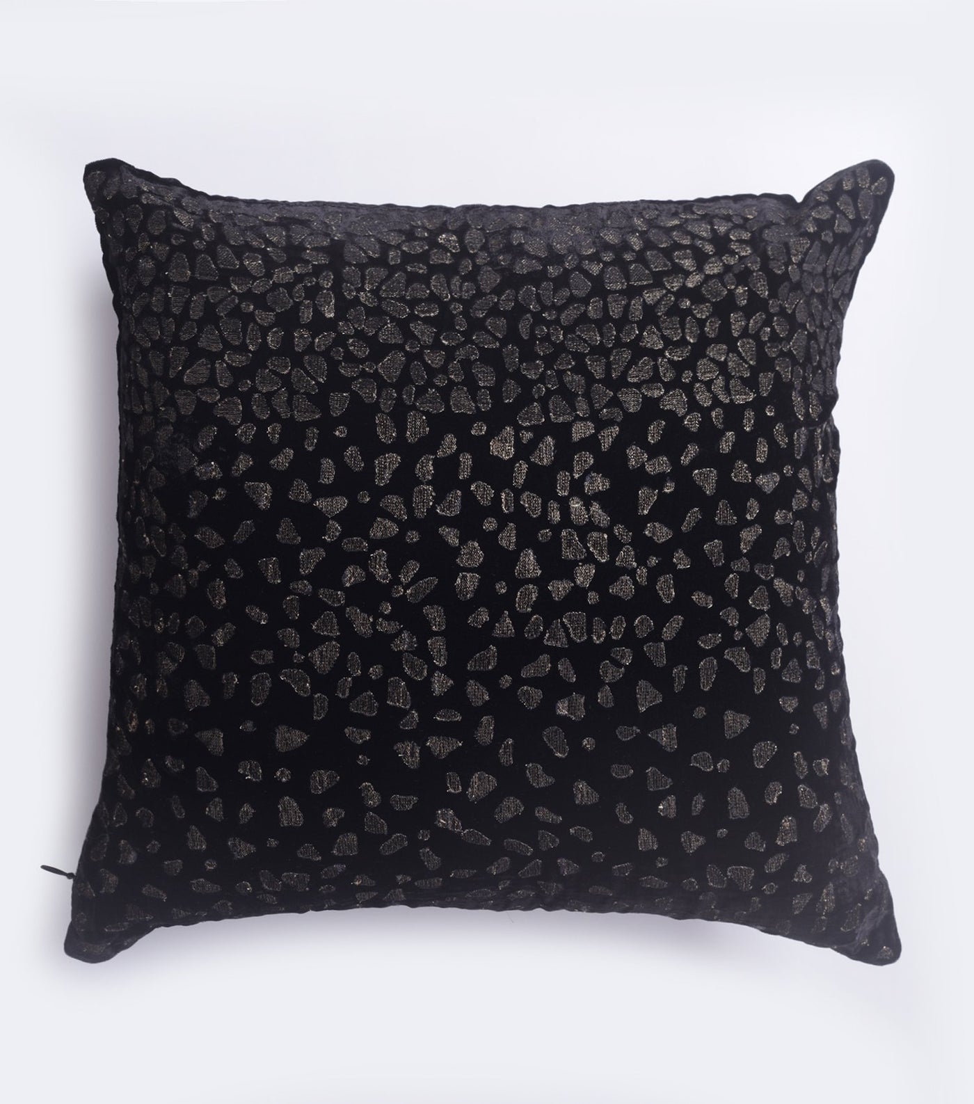 Enchanting Leapard Black Velvet Cushion Cover