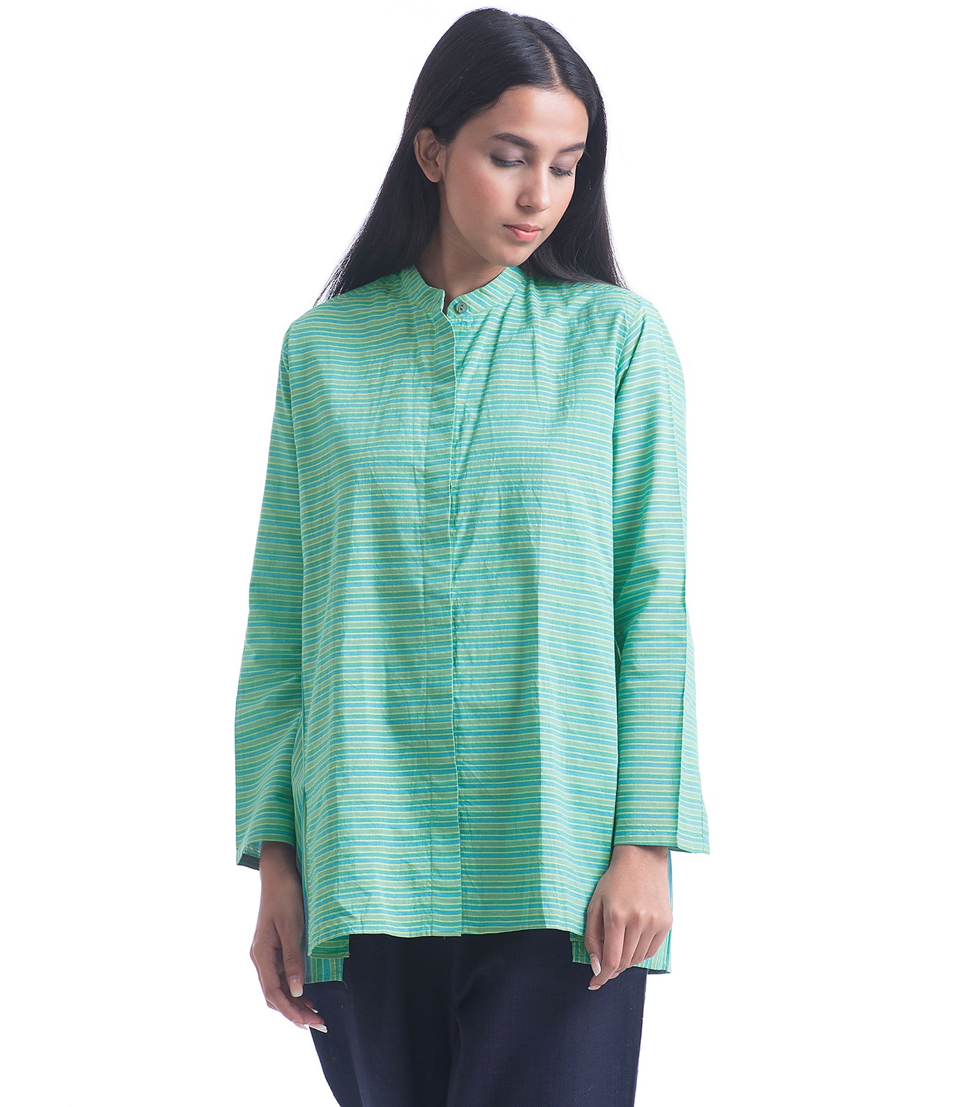Green Woven Cotton Shirt