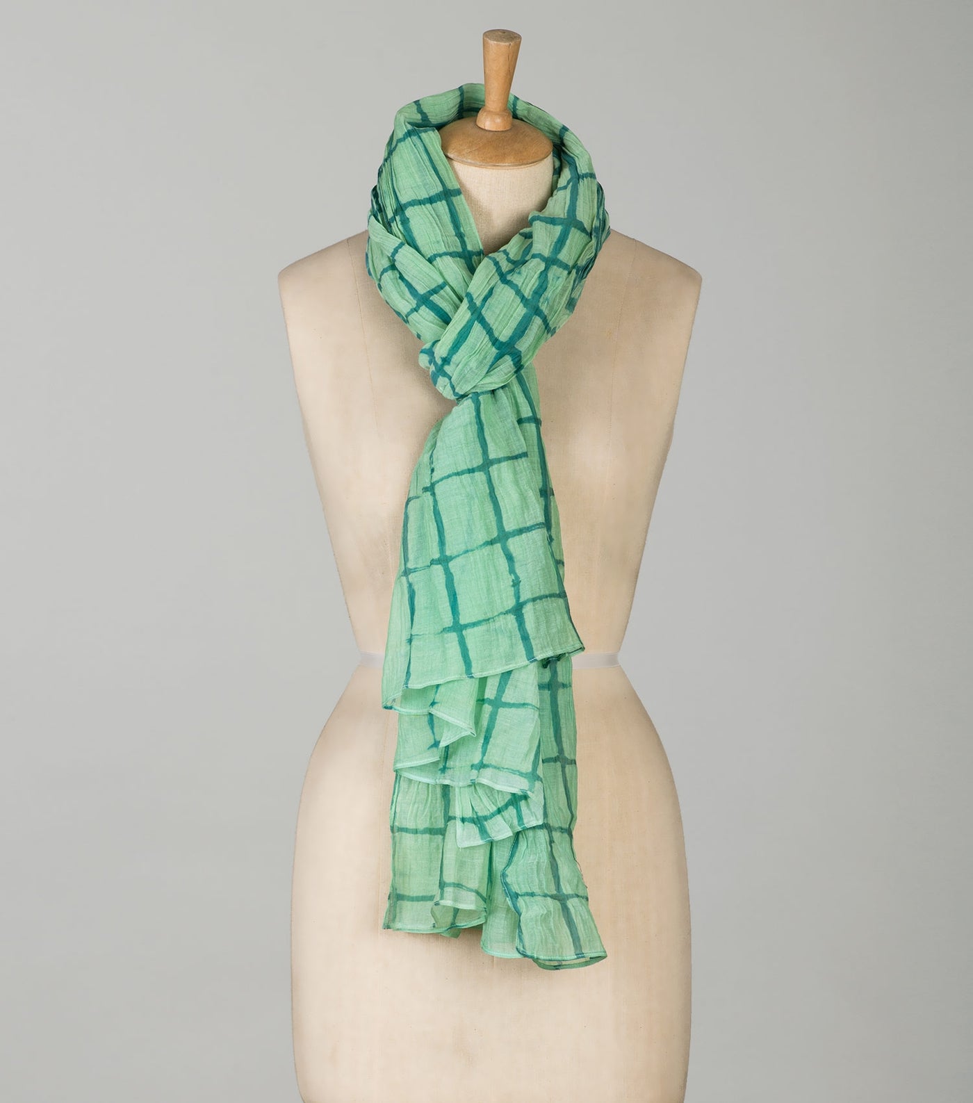 Shibori chanderi scarf