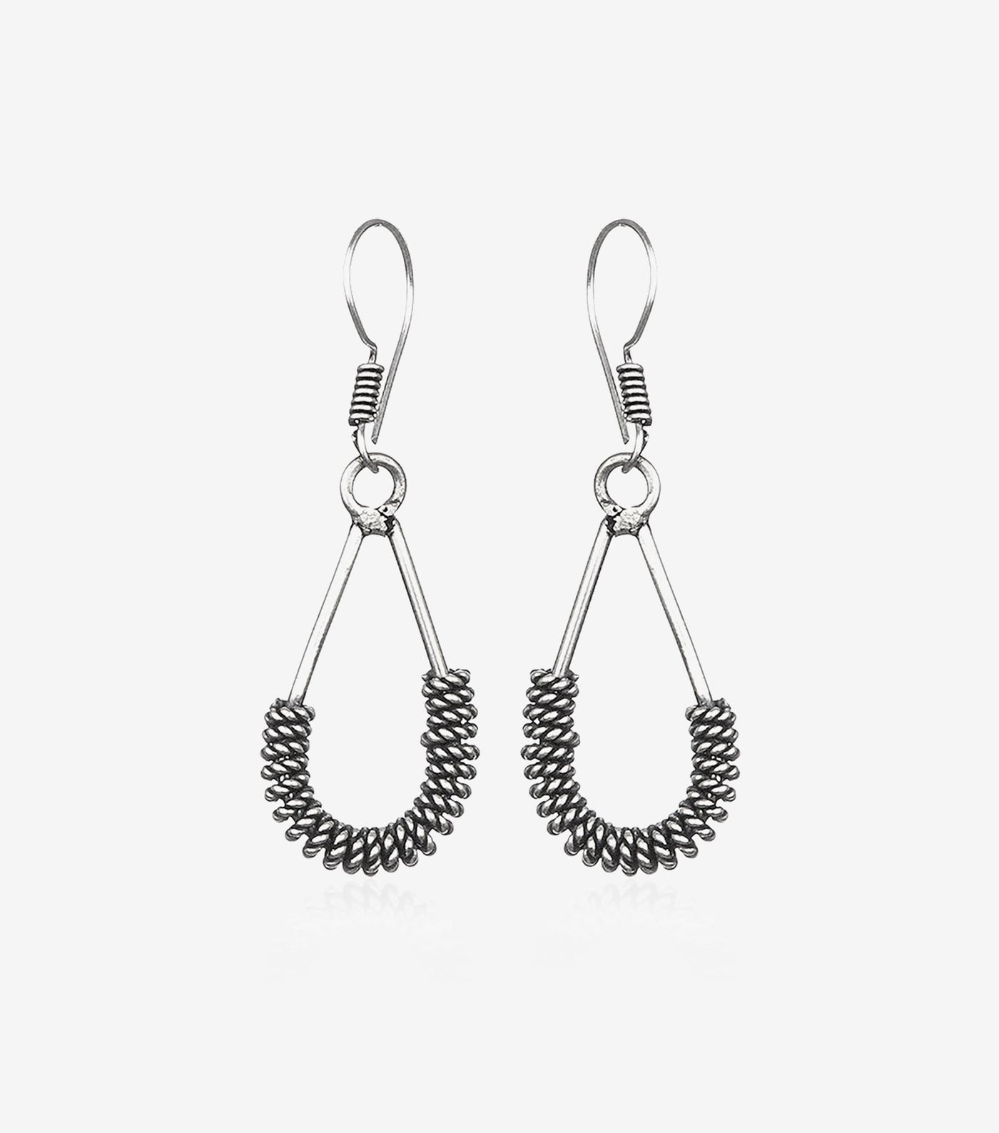 Coiled Silver Earrings