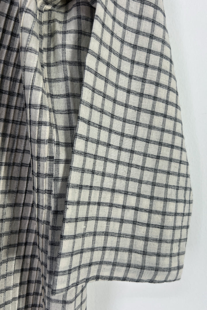 Black White Woven Cotton Shirt