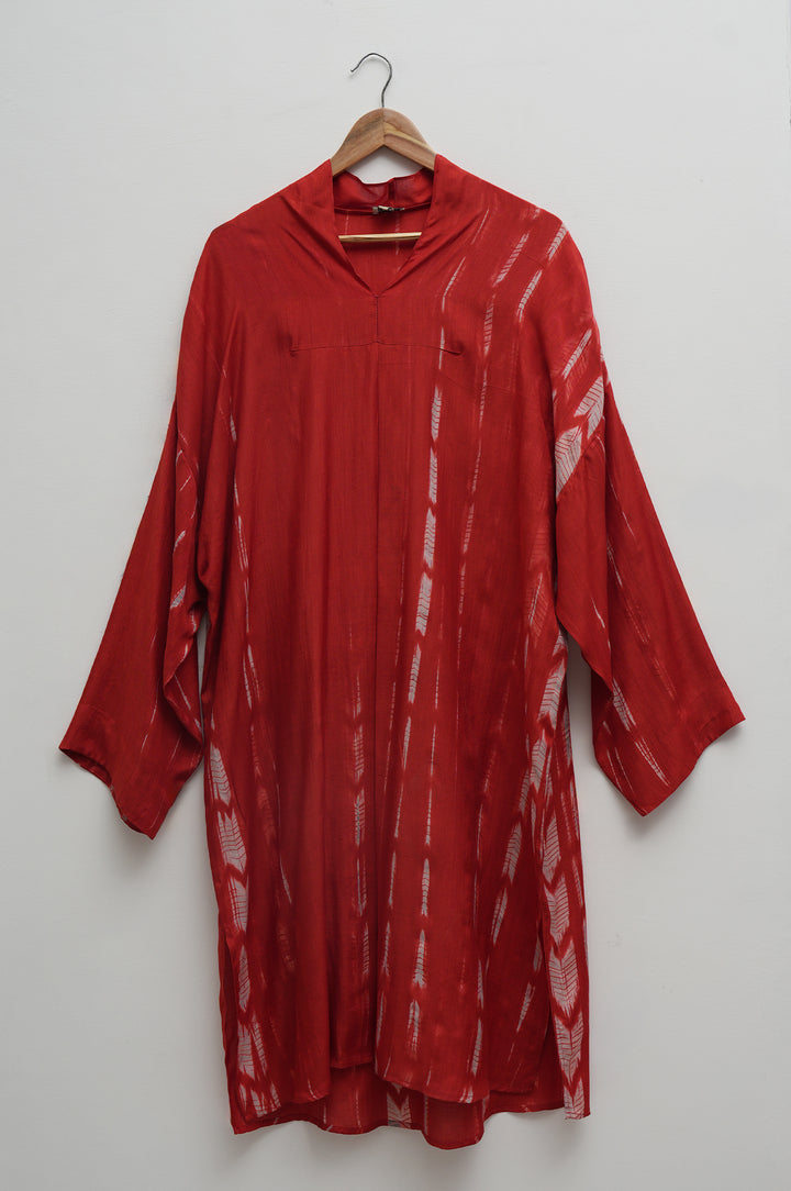Saffron Shibori Cotton Silk Tunic