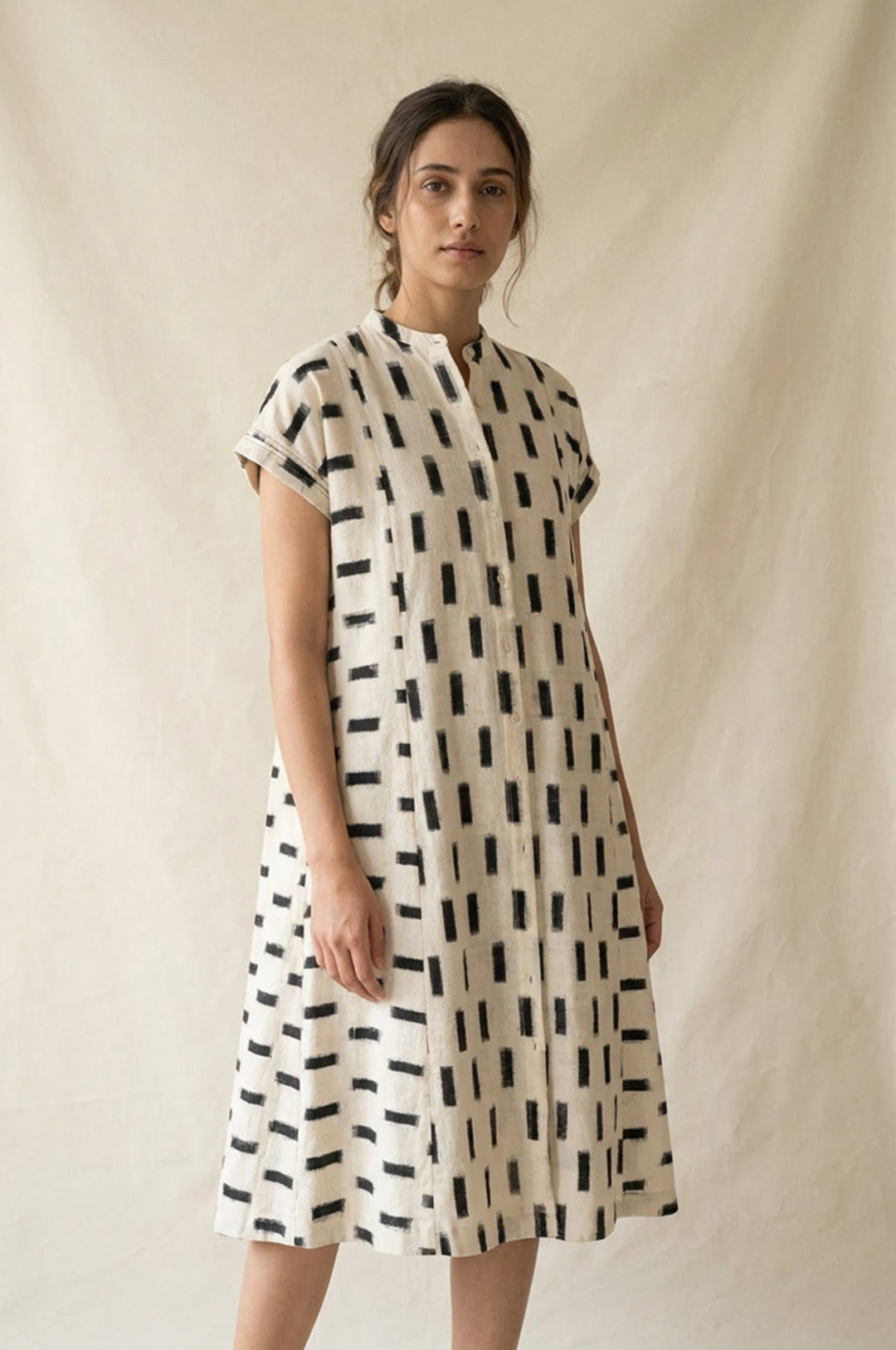 Black & White Double Ikat Dress