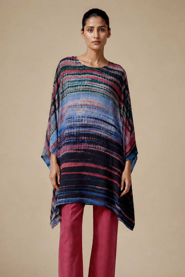 Pure Silk Shibori Boxy Tunic