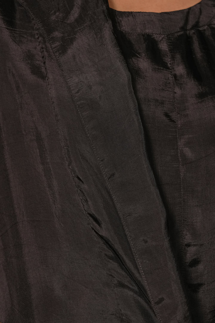 Black Silk Jacket with Slip