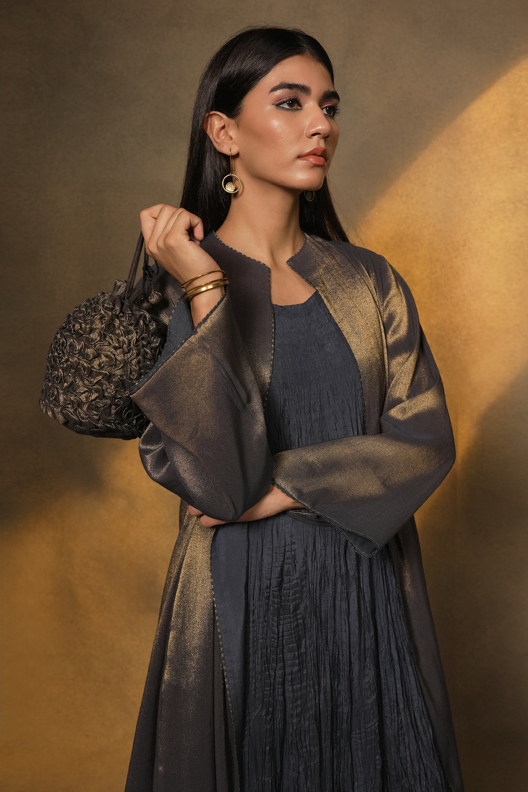 Navy Tissue Jacket with Cotton Slip