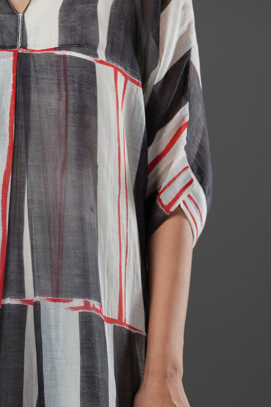 Geometric Printed Chanderi Dress