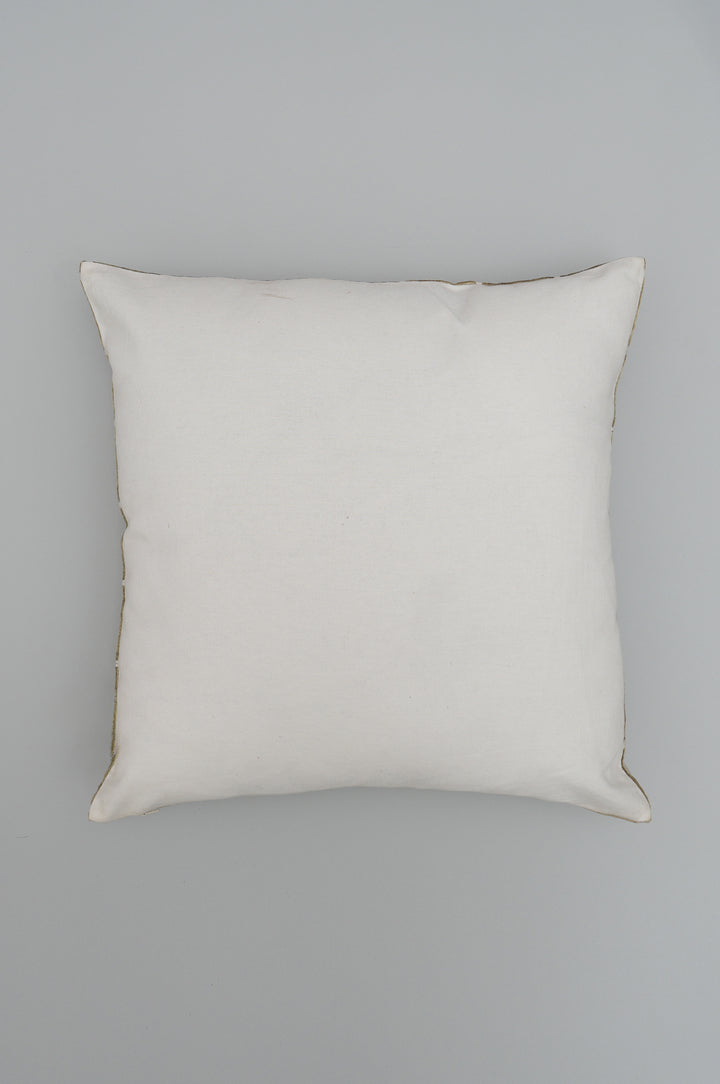 Olive Grid Velvet Cushion Cover