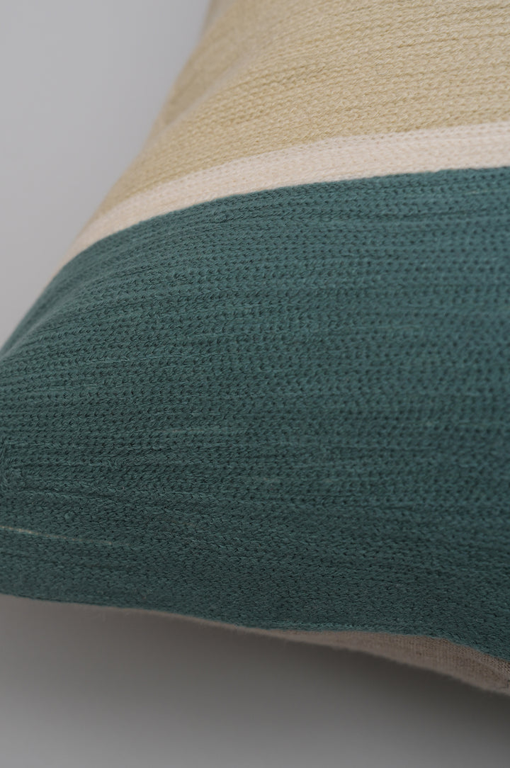Colour Block Embroidered Cushion Cover