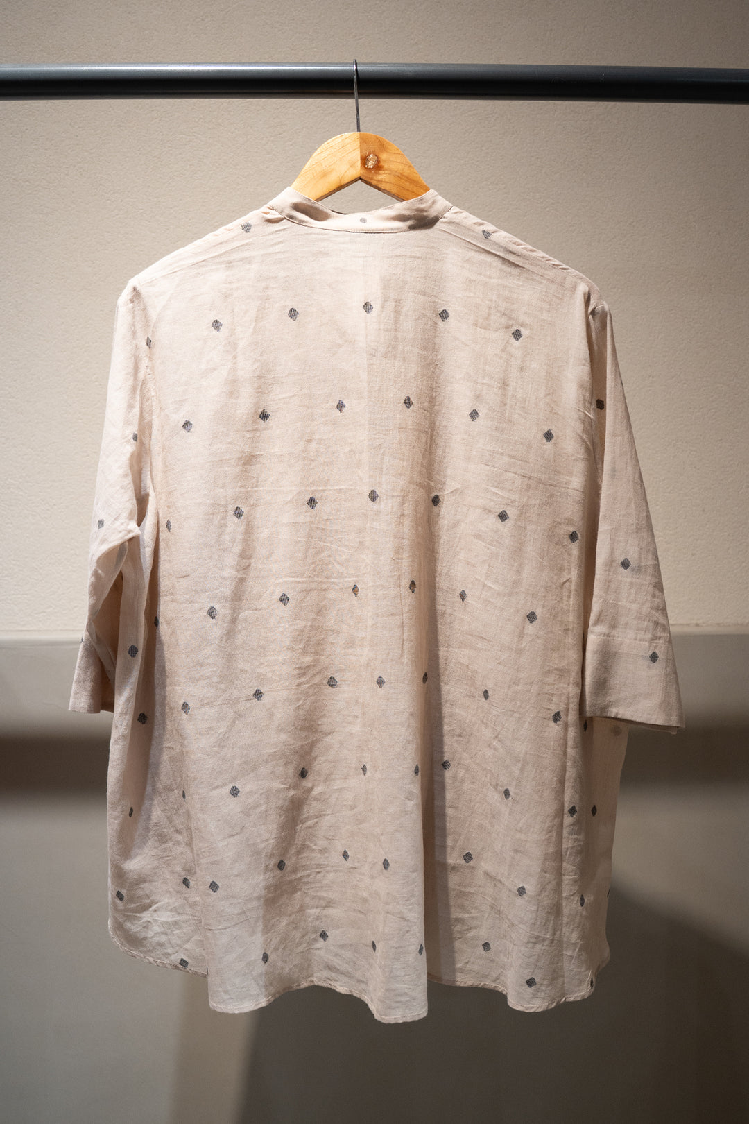 Beige Jamdani Woven Shirt