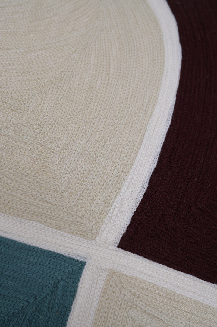 Colour Block Embroidered Cushion Cover