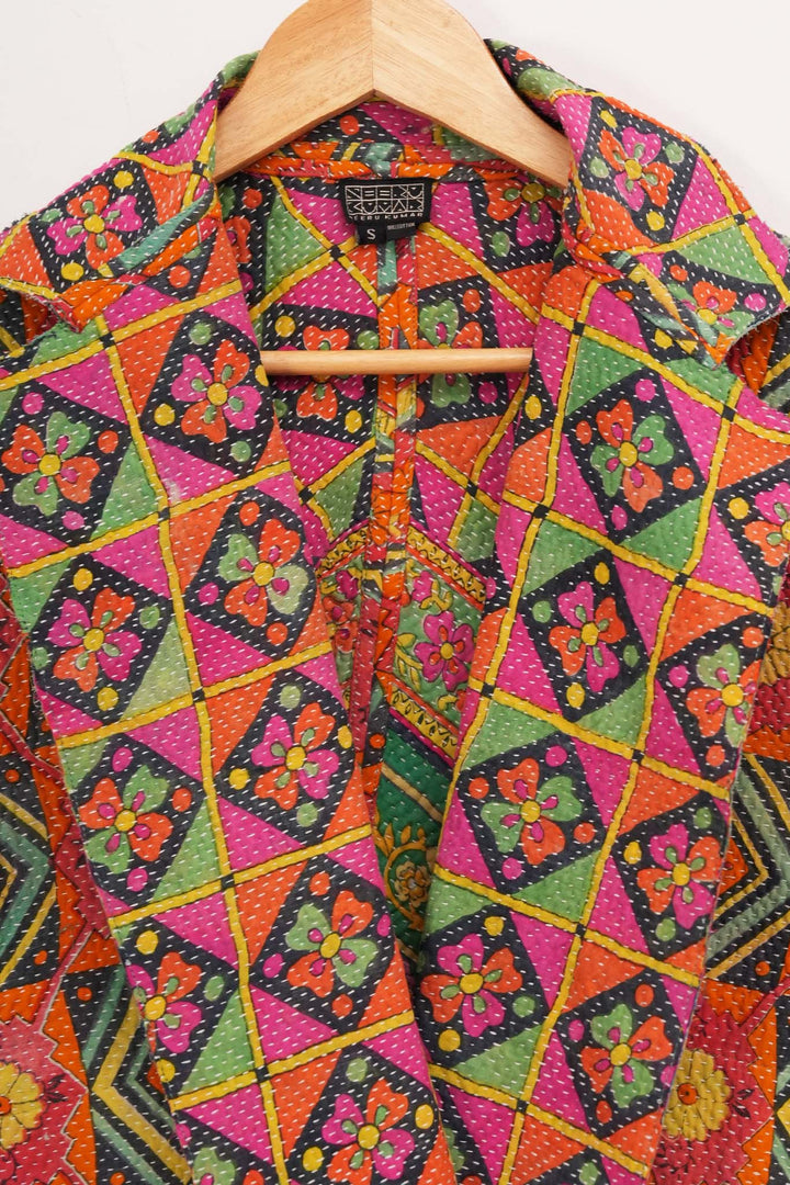 Multi Color Vintage Cotton Kantha Jacket