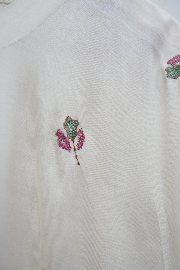Floral Embroidered Kaftan With Slip