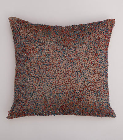 Multi Color French Knot Silk Cushion Cover