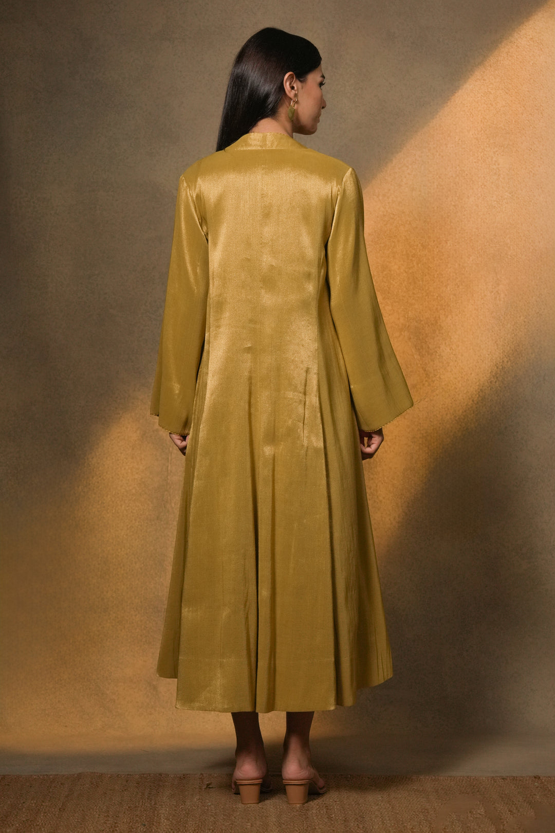 Mustard Tissue Jacket with Cotton Slip