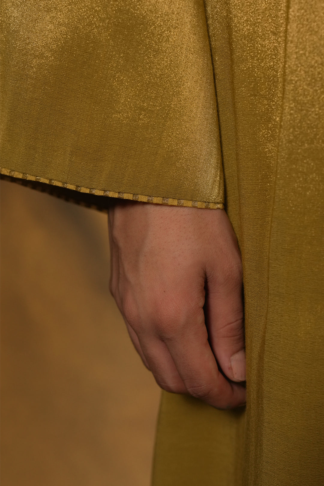 Mustard Tissue Jacket with Cotton Slip