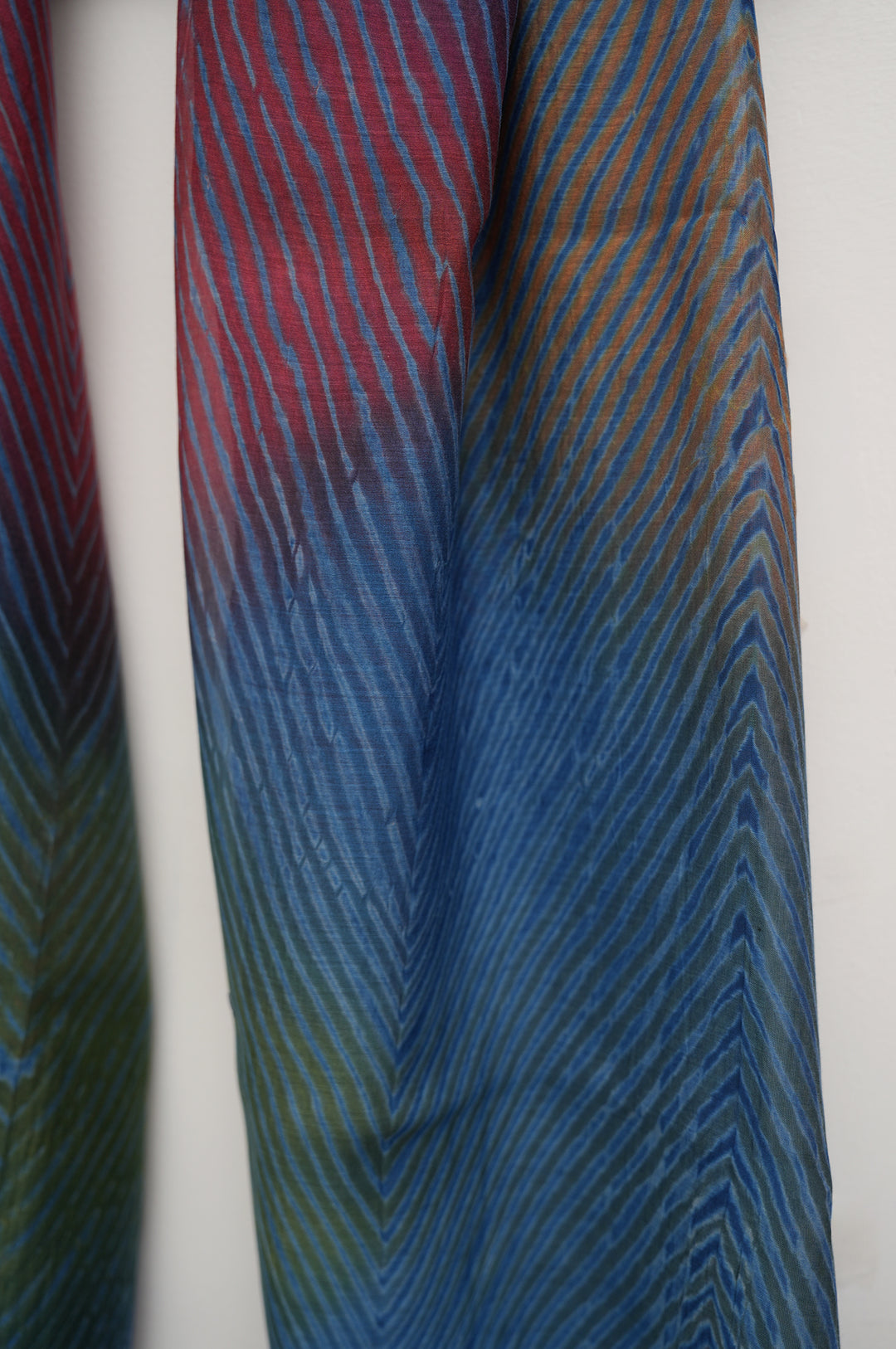 Blue & Berry Shibori Chanderi Dupatta