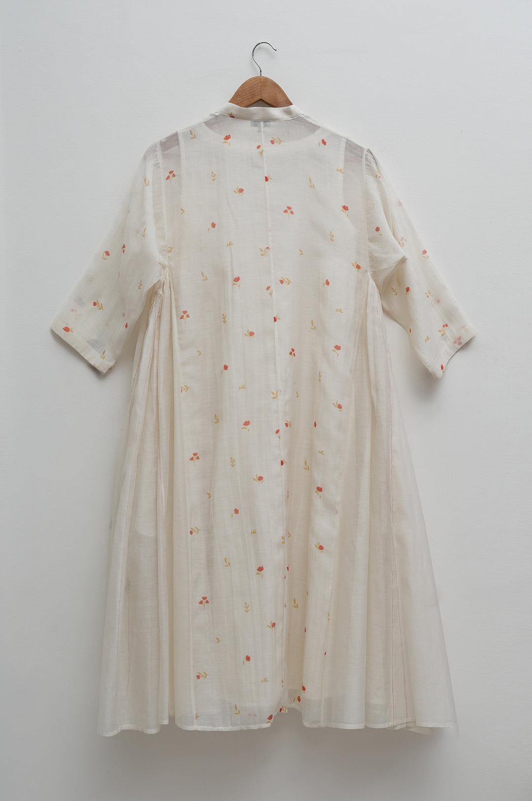 Natural Bloom Printed Chanderi Choga With Slip