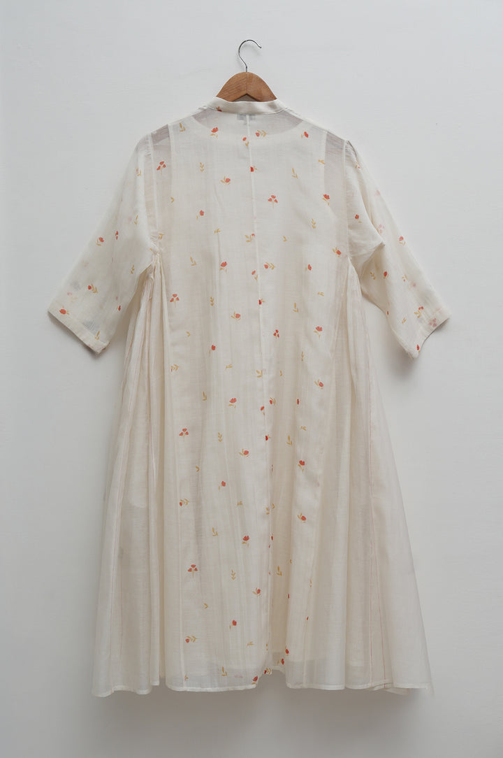 Natural Bloom Printed Chanderi Choga With Slip