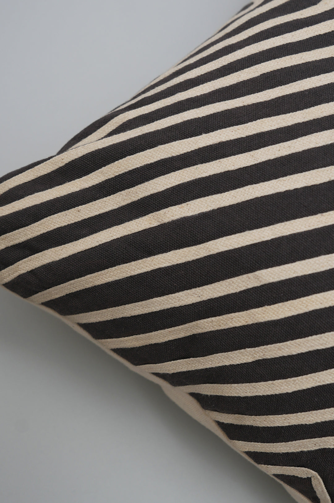 Monochrome Lines Embroidered Cushion Cover