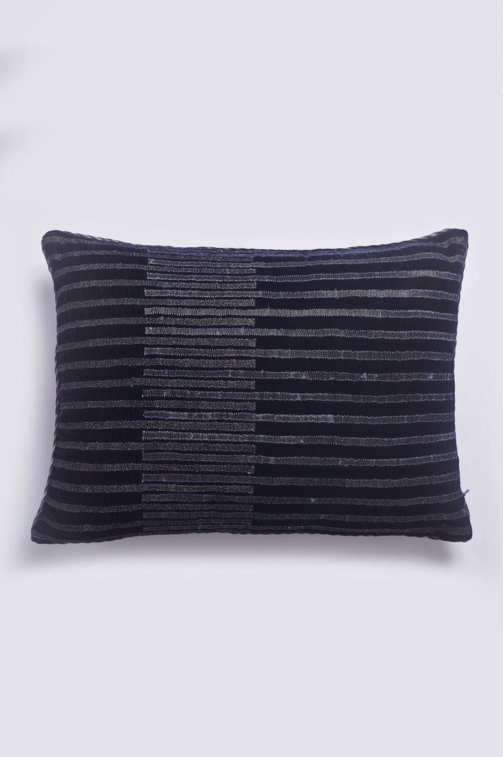 Twinkling Stripes Navy Velvet Cushion Cover