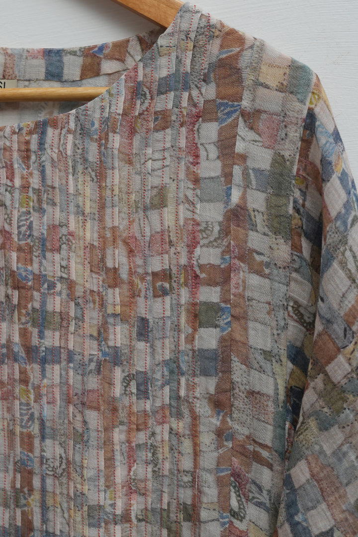 Mosaic Print Chanderi Dress