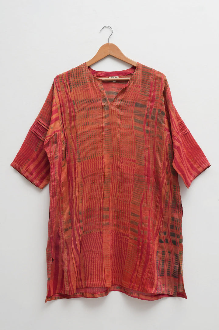 Rust Red Shibori Co-ord Set
