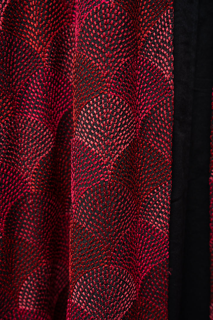 Maroon Embroidered Jacket