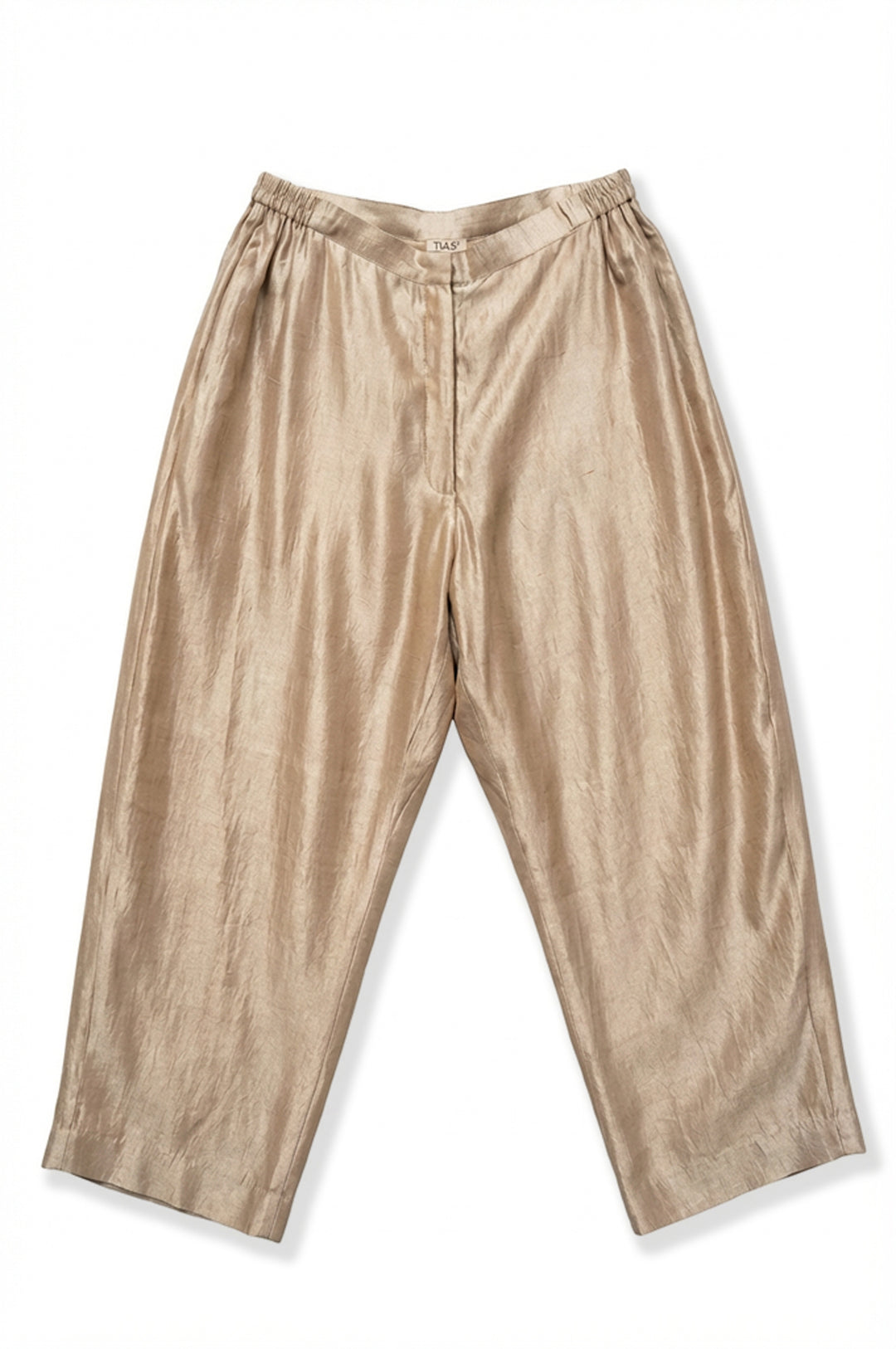 Beige Hand Embroidered Chanderi Cape with Silk Dress and Palazzo