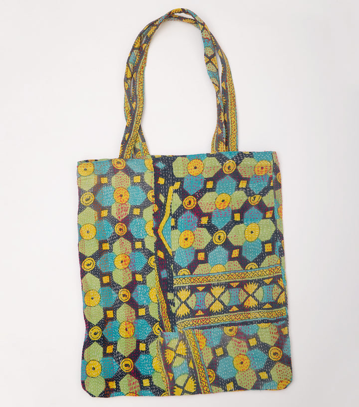 Multi Color Handcrafted Kantha Embroidered Bag