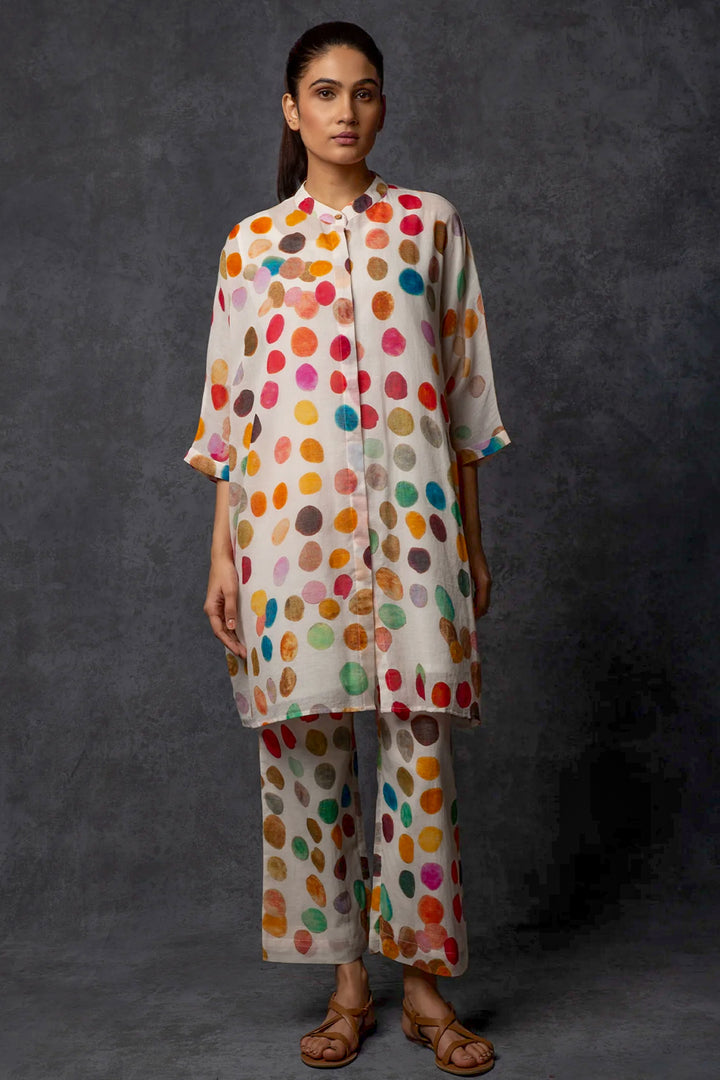 Multi Color Printed Polka Co-ord Set