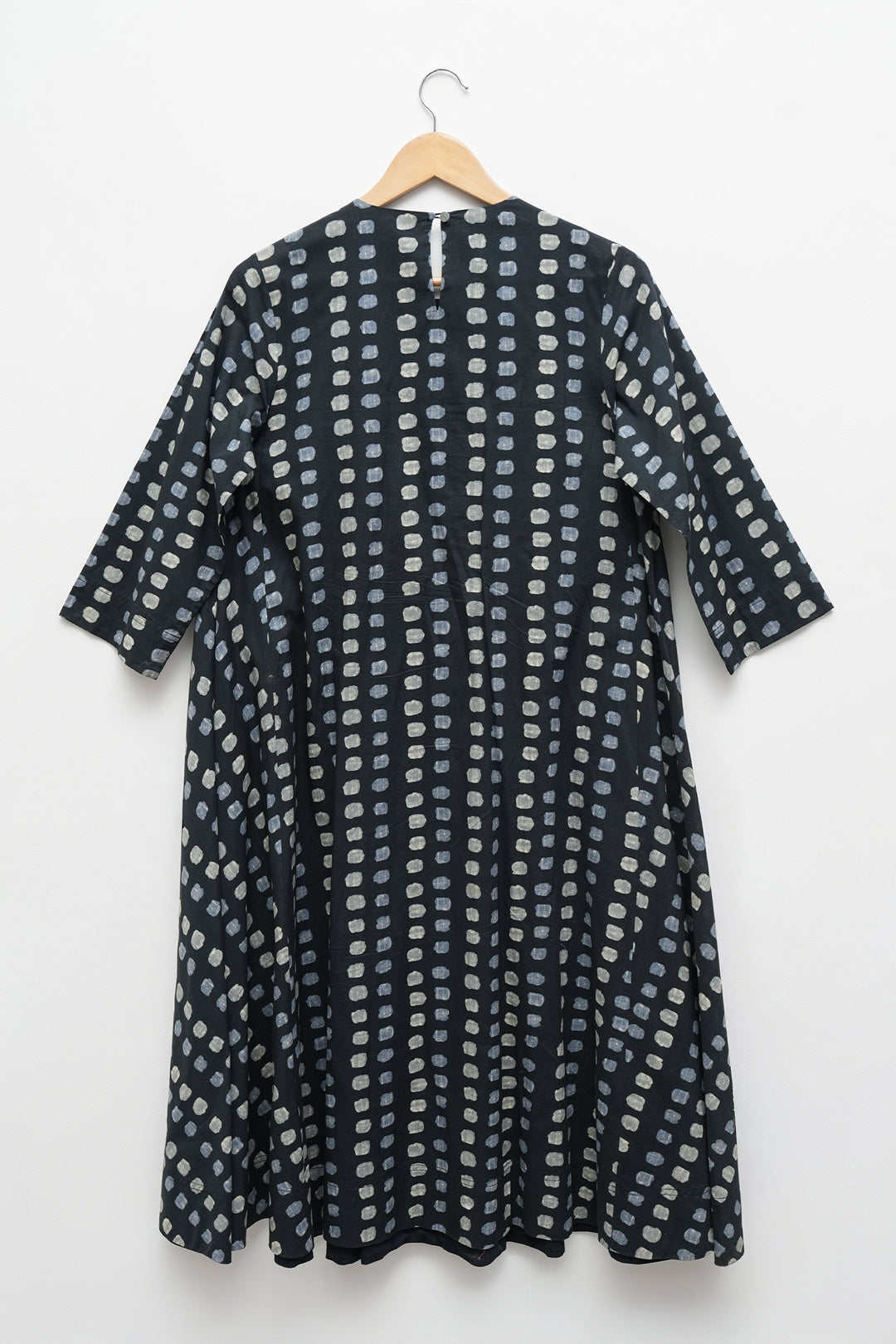 Navy Printed Cotton Kurta