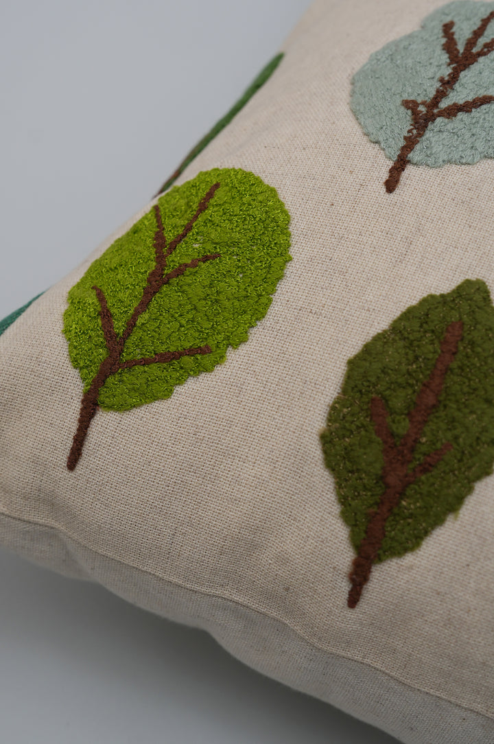 Embroidered Tree Motif Cushion Cover