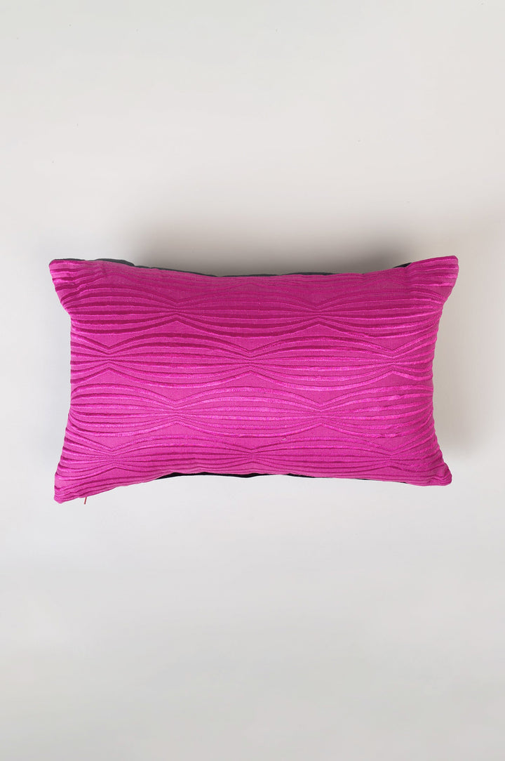 Pink Embroidered Cotton Cushion Cover