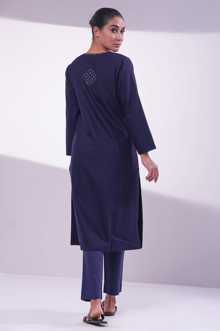 Navy Wool Kurta