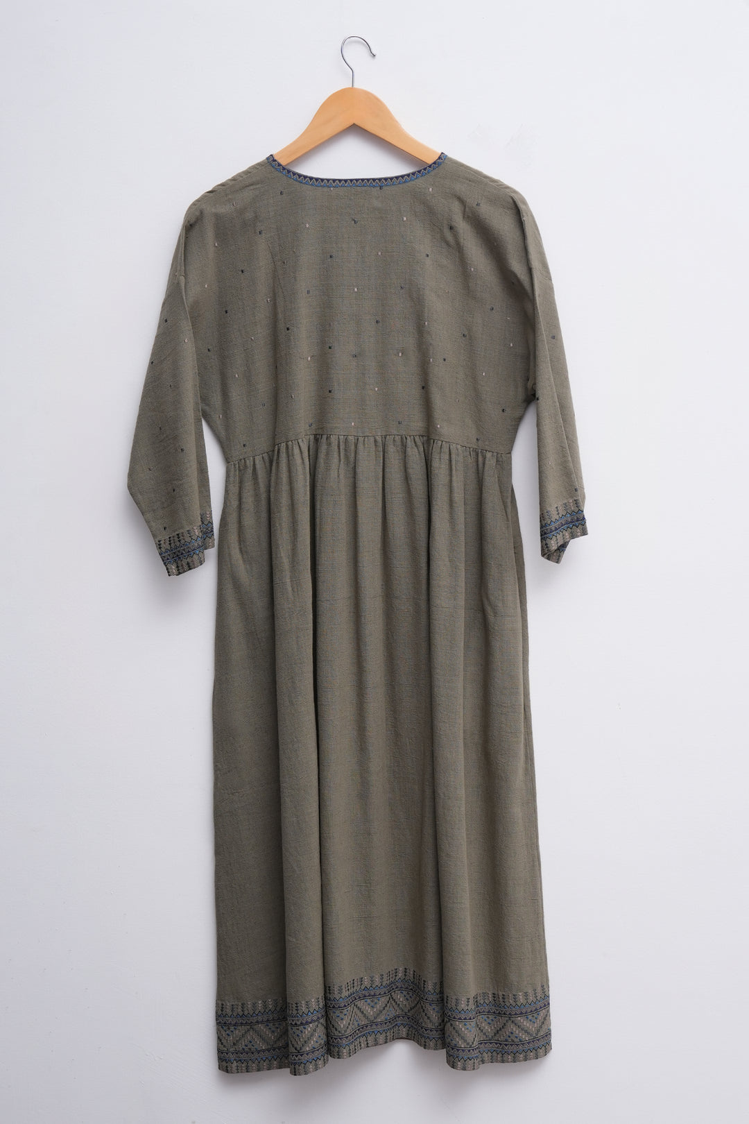 Khadi Embroidered Dress