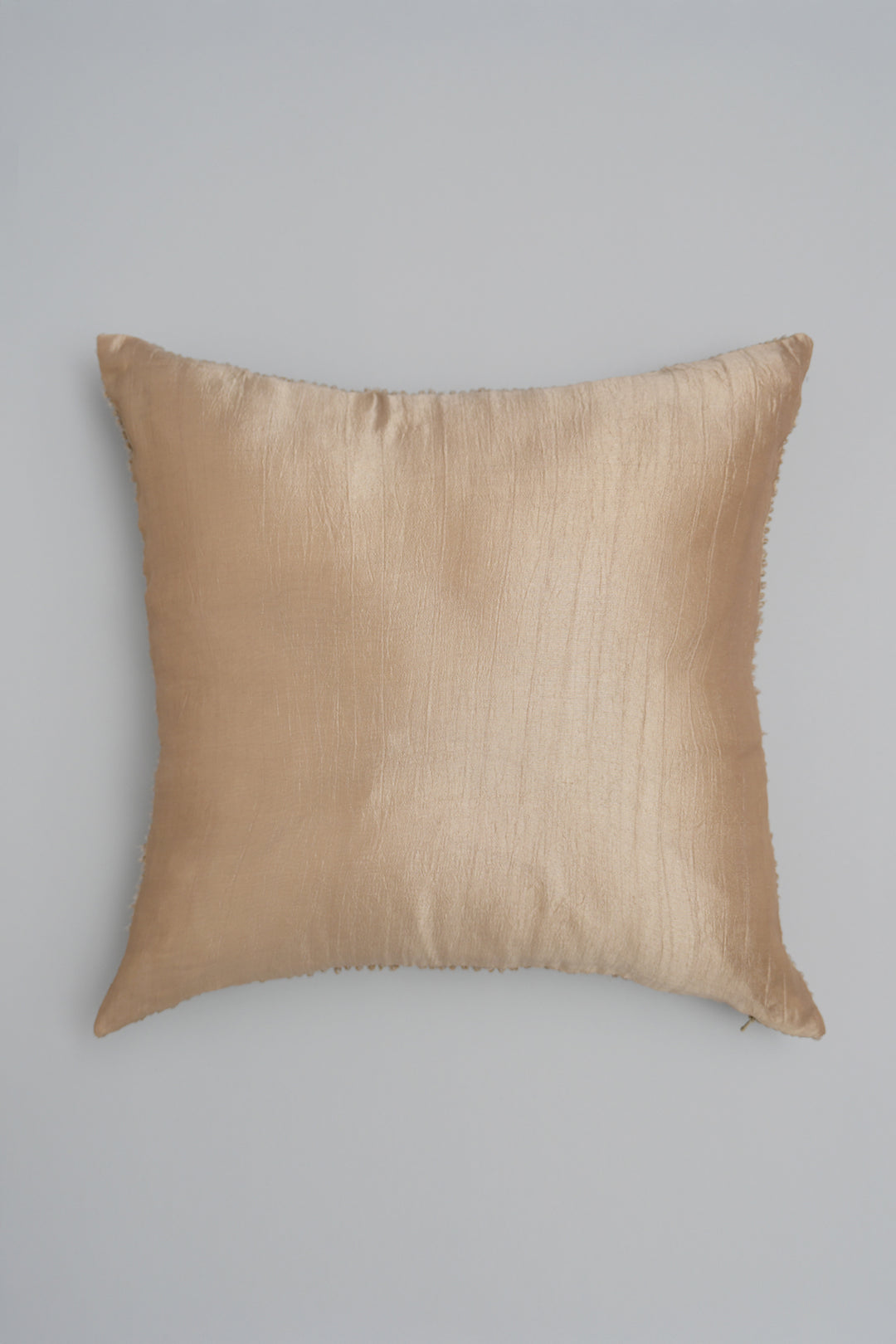 Beige French Knot Silk Cushion Cover