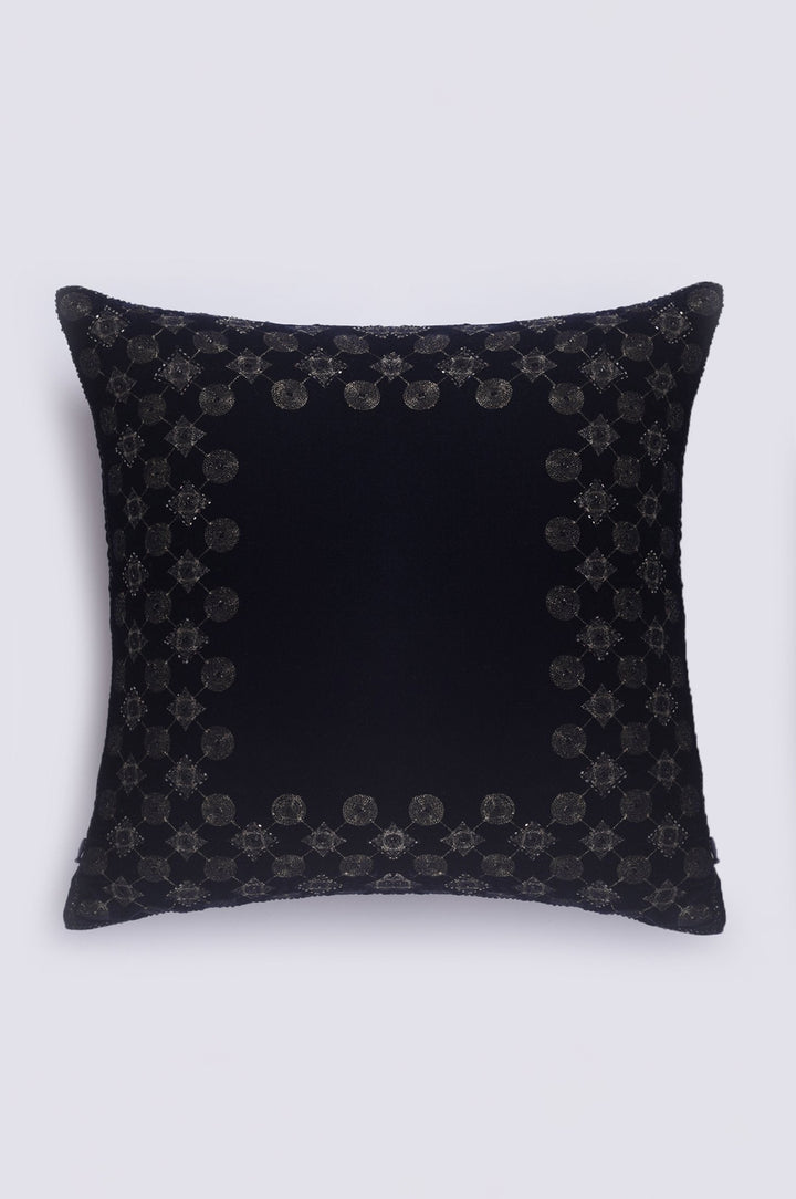 Liner Jaal Navy Velvet Cushion Cover