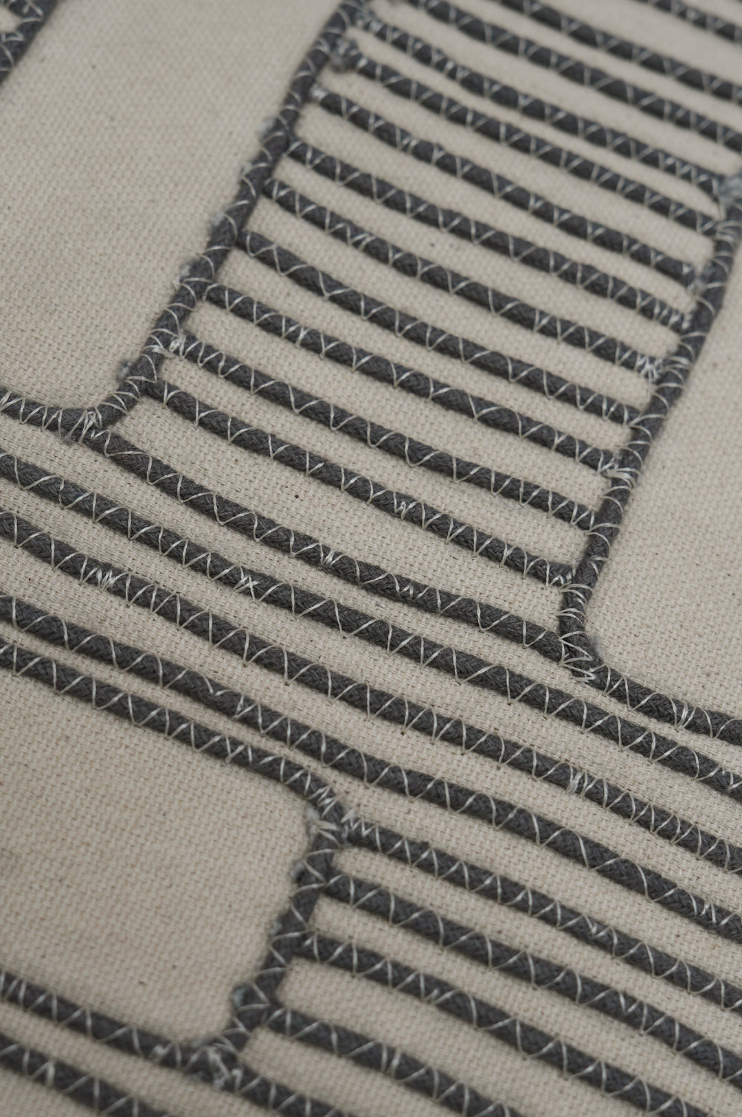 Linear Embroidered Cushion Cover