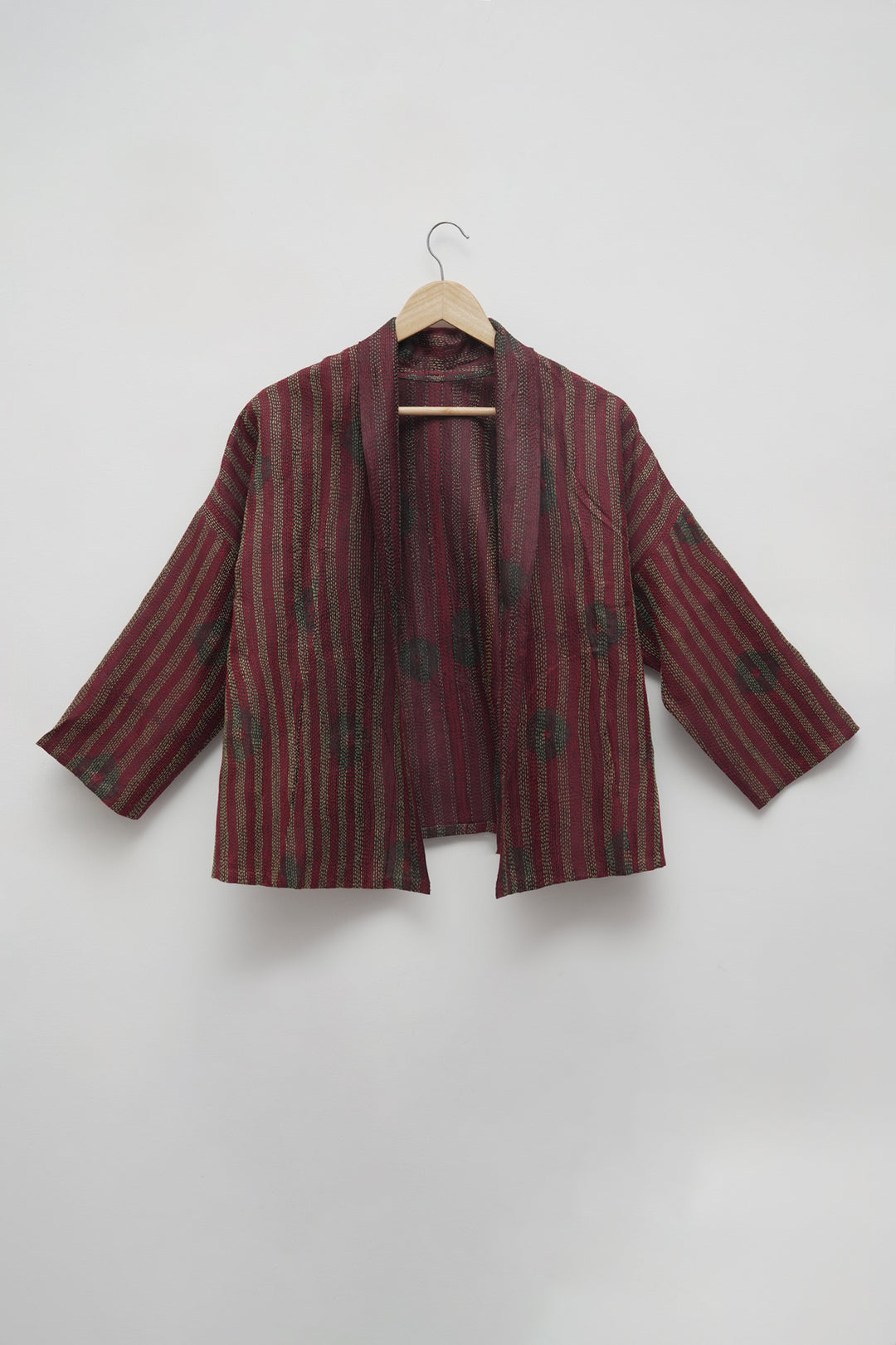 Multicolor Silk Kantha Overlay