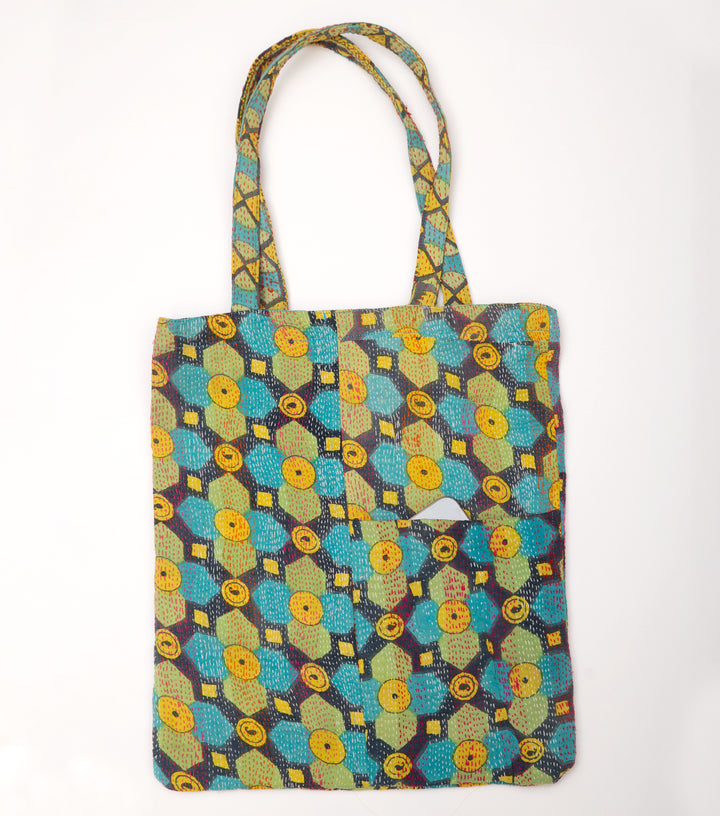 Multi Color Handcrafted Kantha Embroidered Bag
