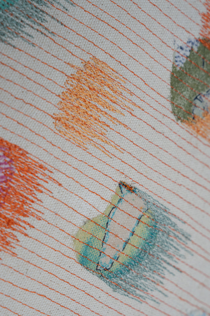 Multicolour Embroidered Cushion Cover