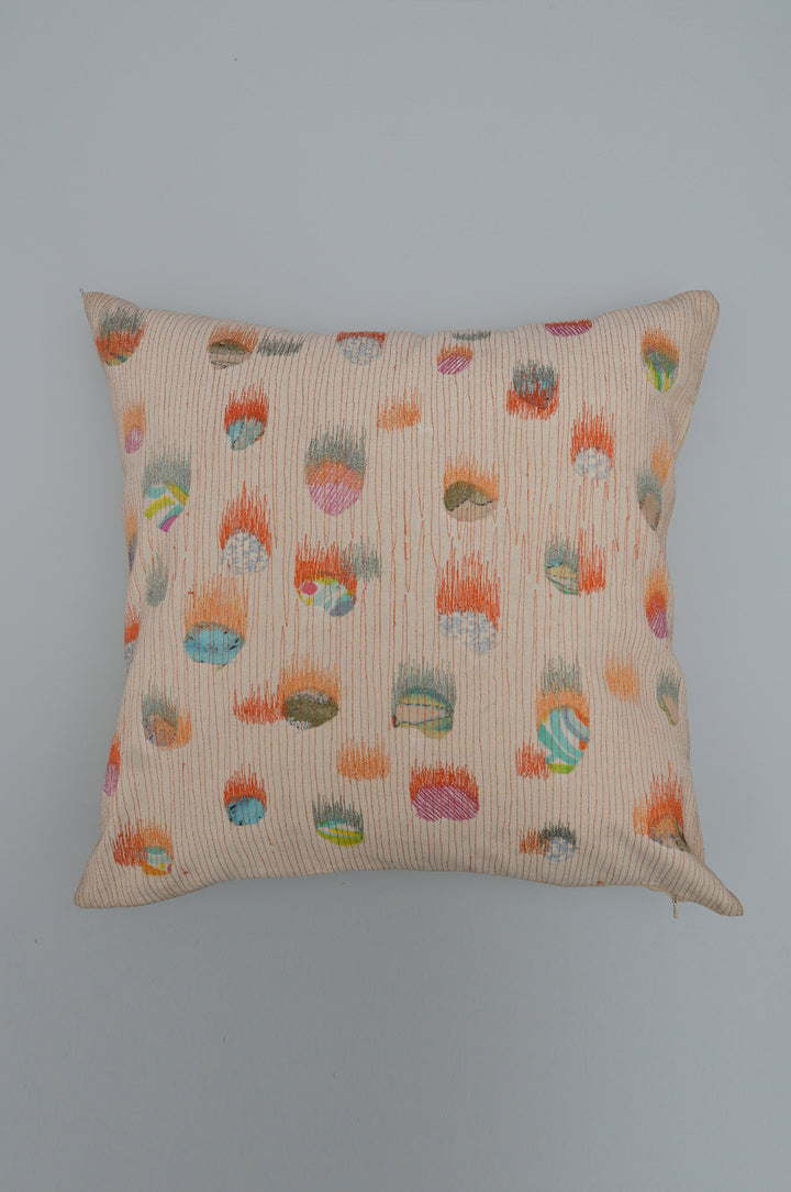 Multicolour Embroidered Cushion Cover