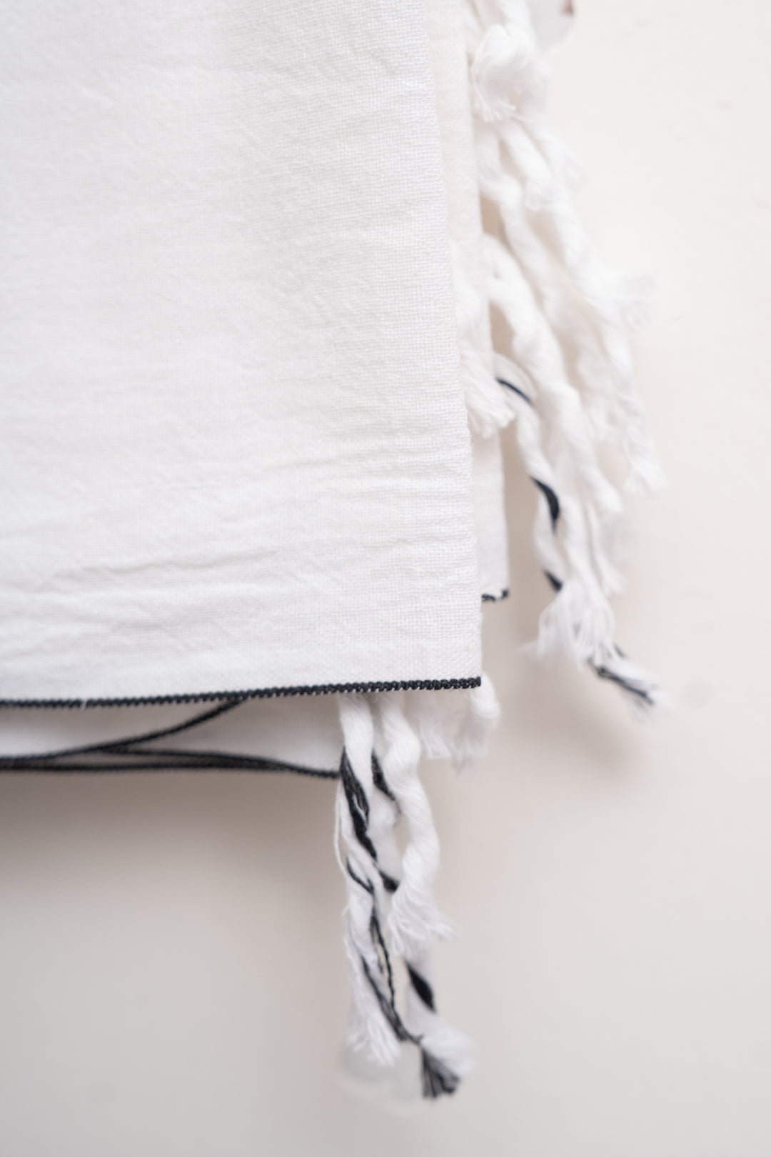 Handwoven Cotton Towel with Signature Black Selvedge
